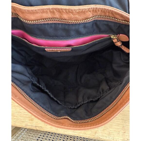 Elliott Lucca Braided Leather Cognac Brown‎ SABINE Shoulder Bag - Picture 8 of 9